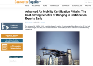 Connector Supplier Advanced-Air-Mobility-Certification-Pitfalls