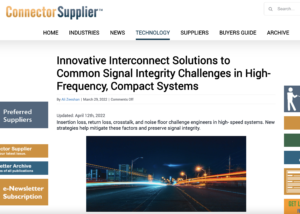 Connector Supplier signal integrity article